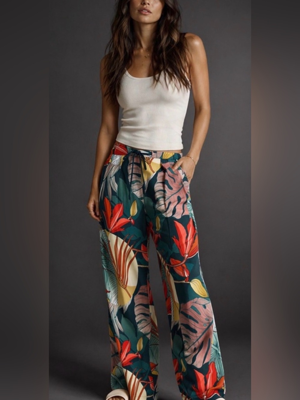 Function & Fringe Edit | Calia Tropical Wide Leg Pants - Resorts